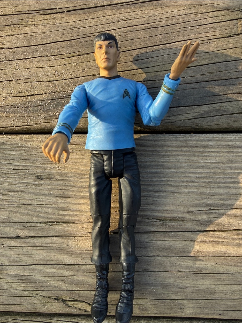 Blue Sci-Fi Starfleet-Style Action Figure Toy - mezco toys one 12 vintage